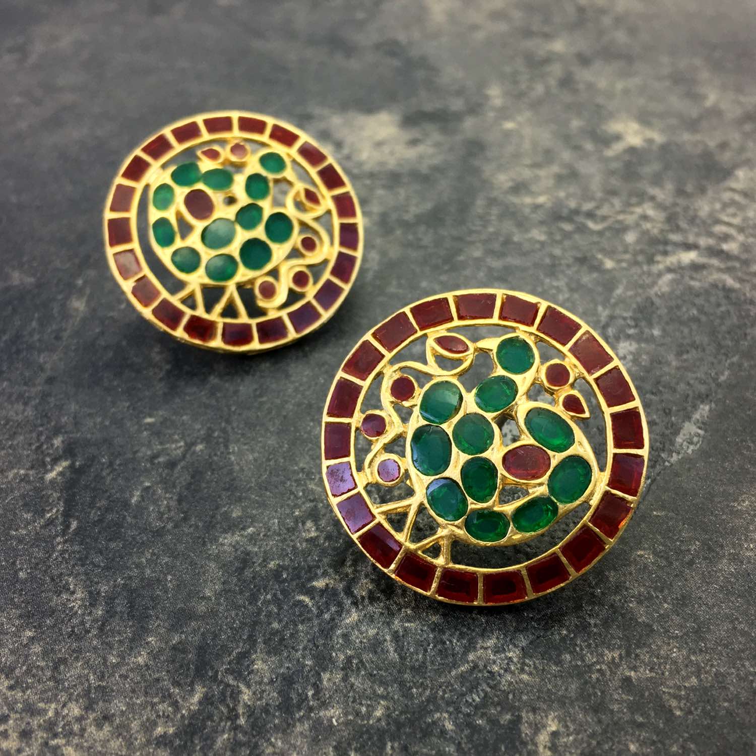 Roja Peacock Studs