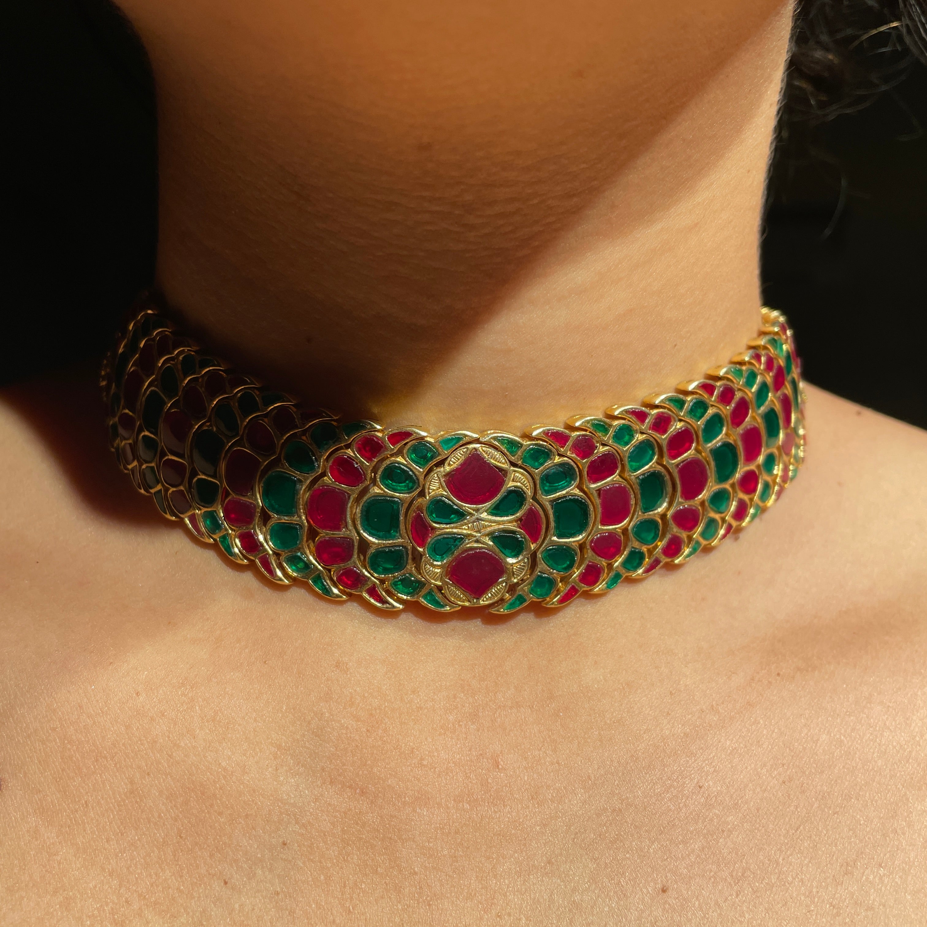 Signature Red and Green Choker