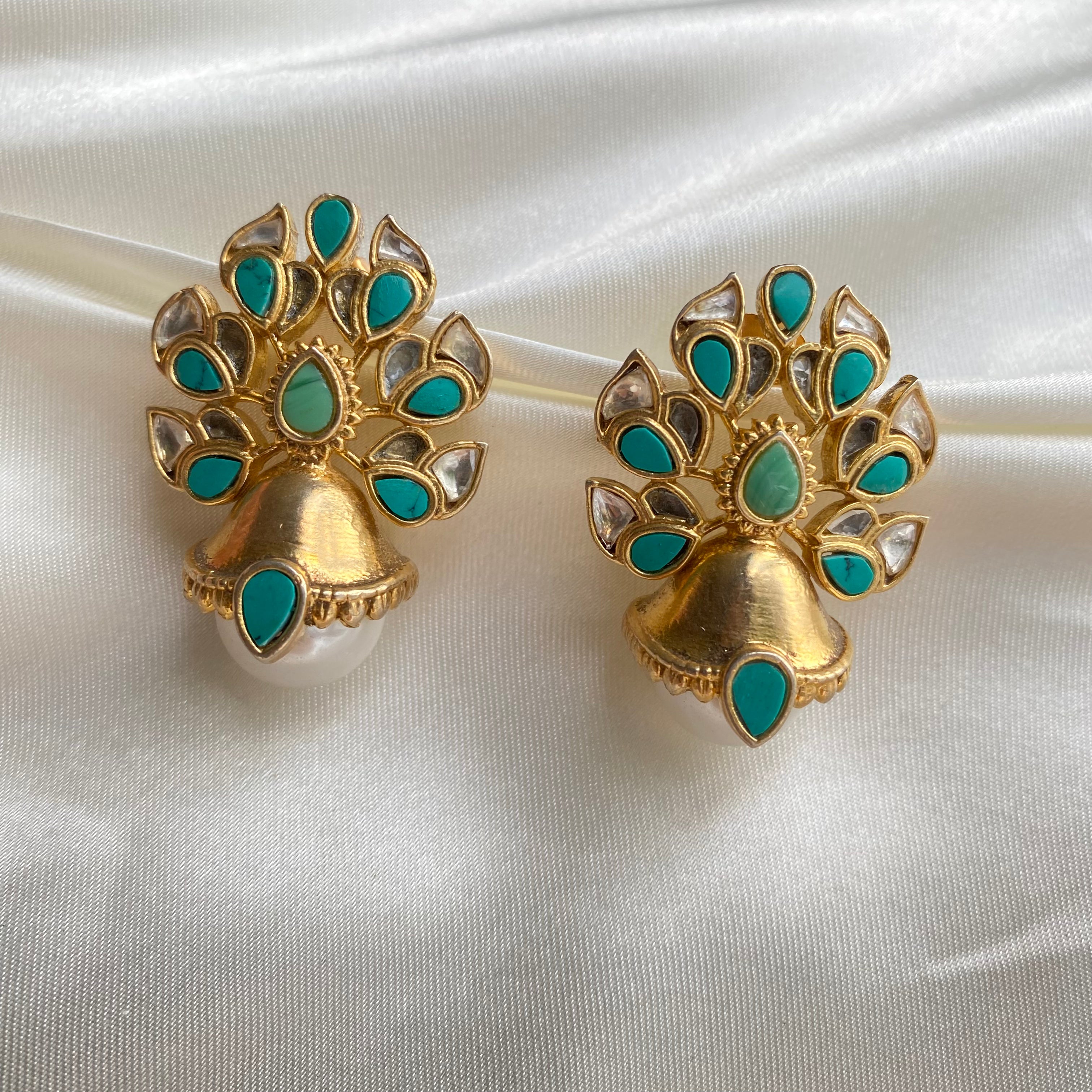 Canopy Bell Earrings - Turquoise