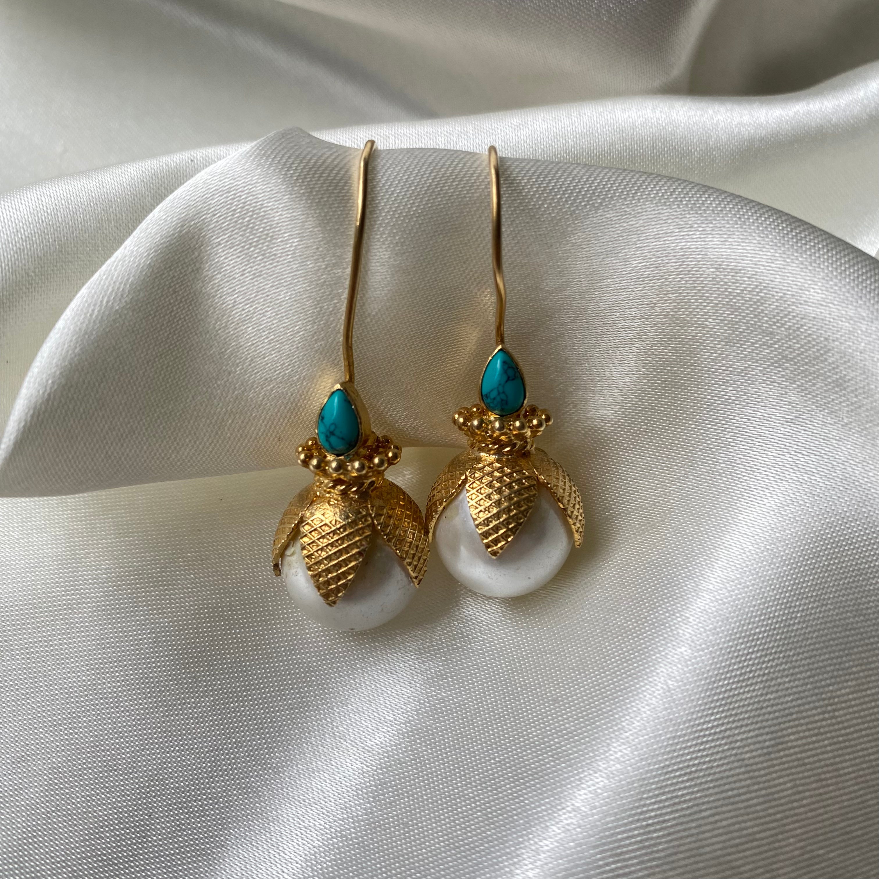 Harvest Drop Earrings - Turquoise