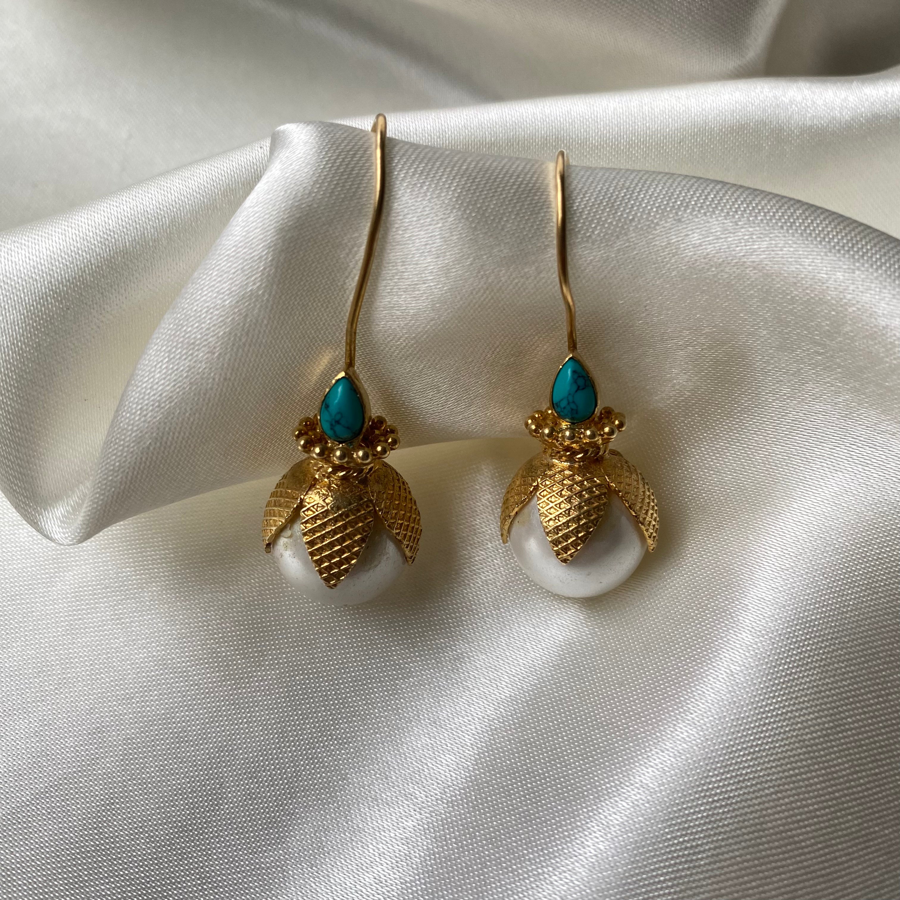 Harvest Drop Earrings - Turquoise