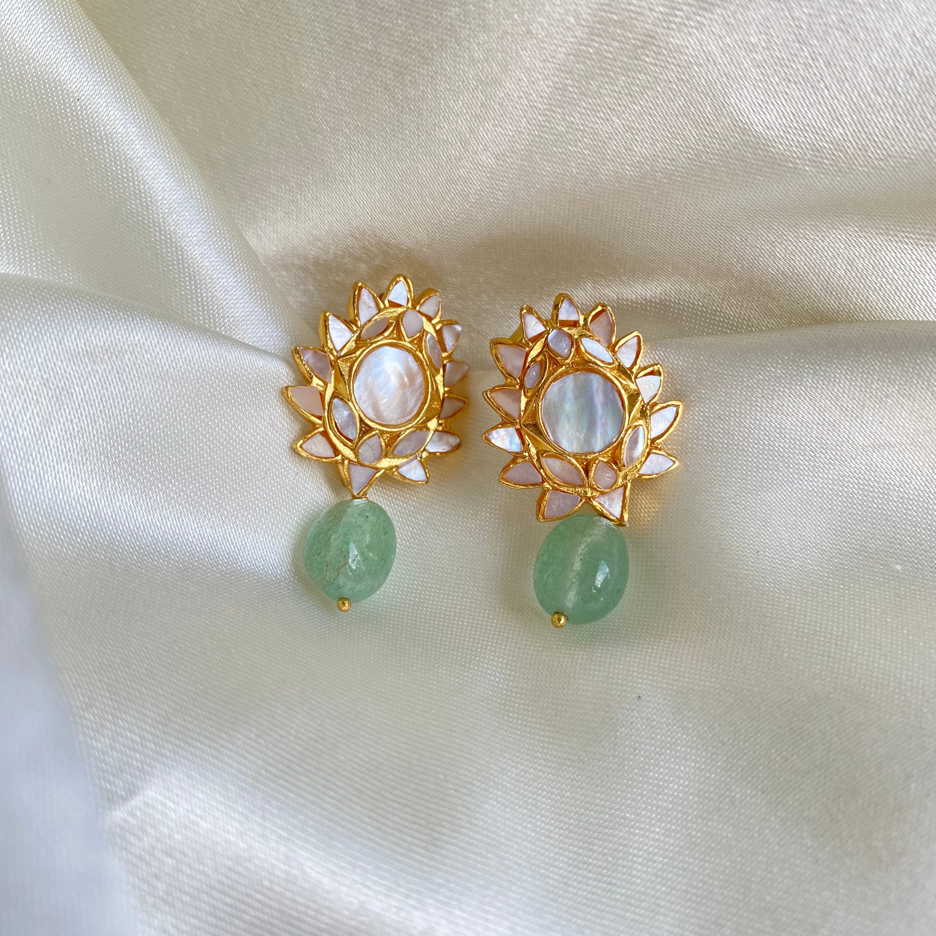 Petite Green Drop Earrings