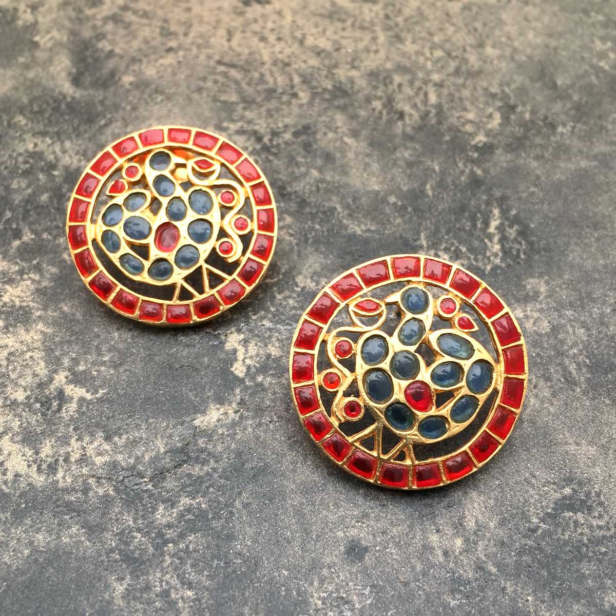 Roja Peacock Studs