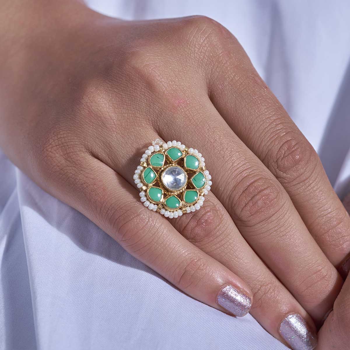 Dali Mint Green Ring