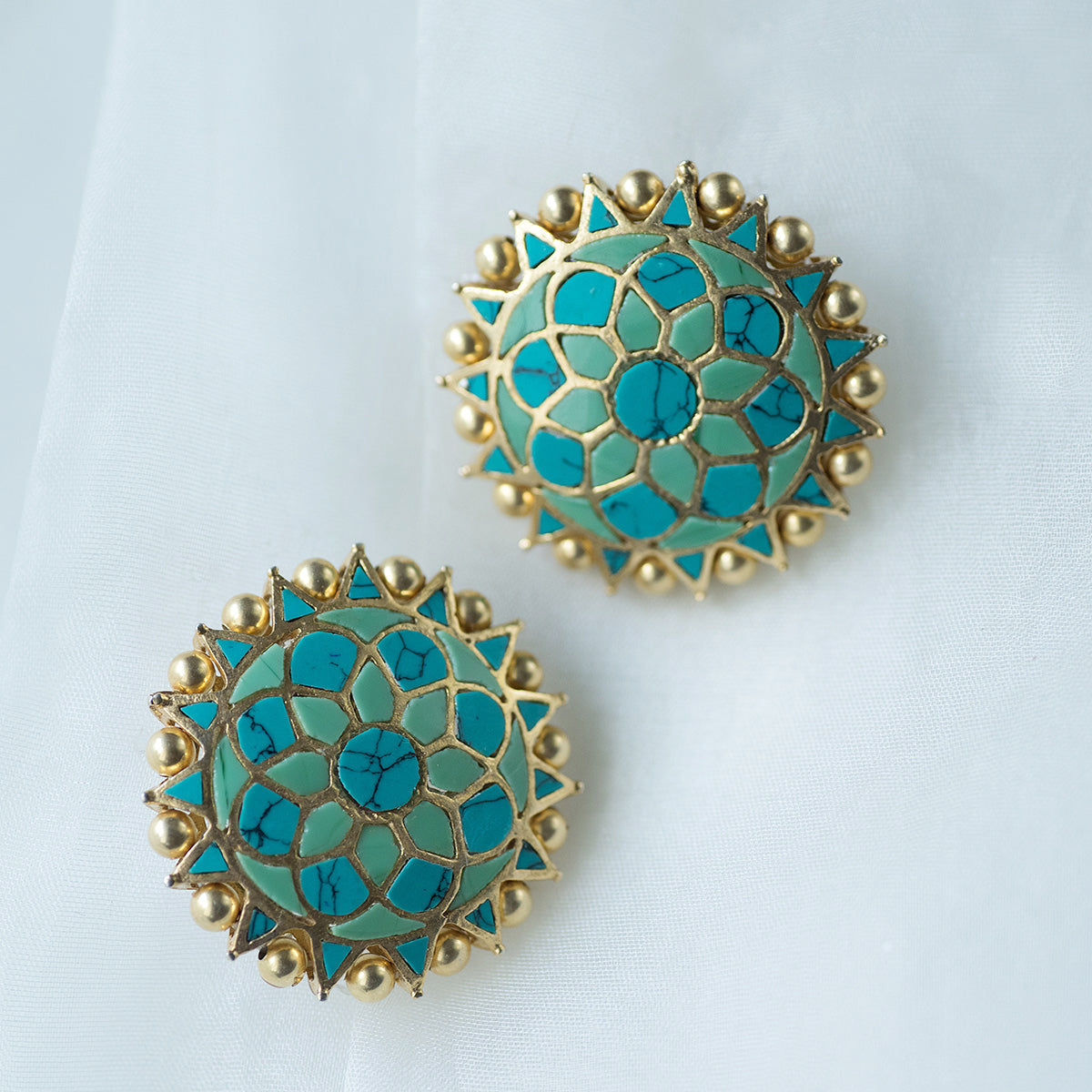 Mantra Studs -Turquoise