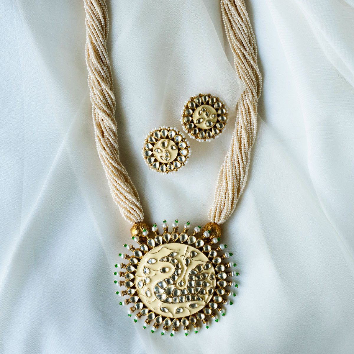 Mayuri Meenakari Mala - pendant set